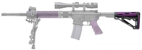 HOGUE AR-15 COLLAPSIBLE STOCK - PURPLE RUBBER MIL-SPEC - Image 3