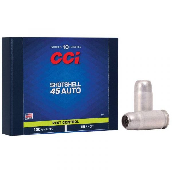 CCI Handgun Shotshells .45 ACP 140 gr #9 shot 1000 fps 10/ct