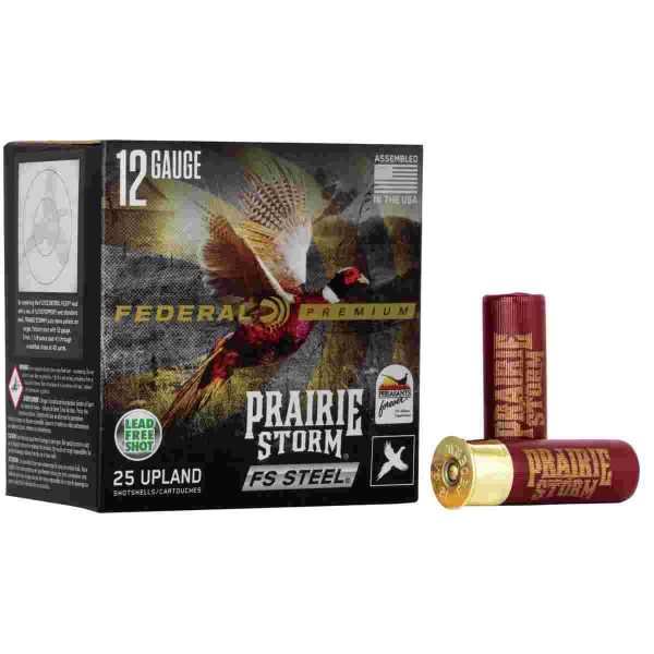 Federal Prairie Storm FS Steel Shotshells 12 ga 3" 1-1/8oz 1350 fps #4 25/ct