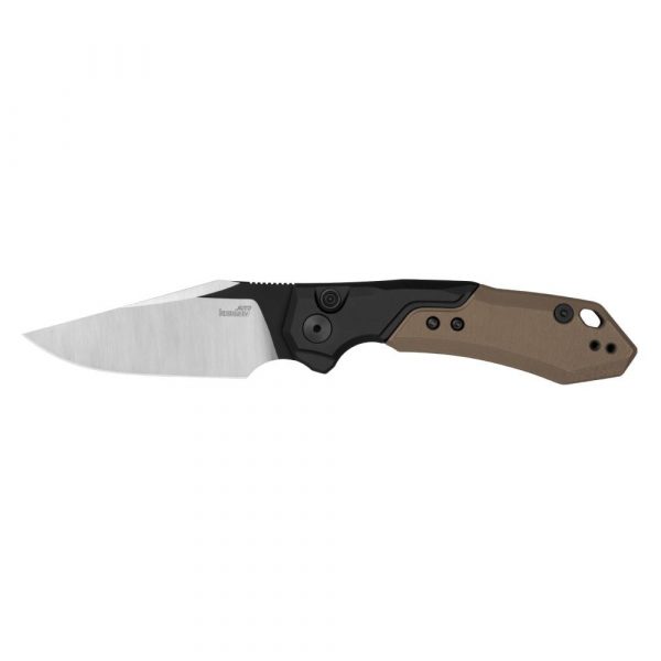 Kershaw Launch 19 Automatic Knife 3-3/10" Clip Point Blade Black Tan