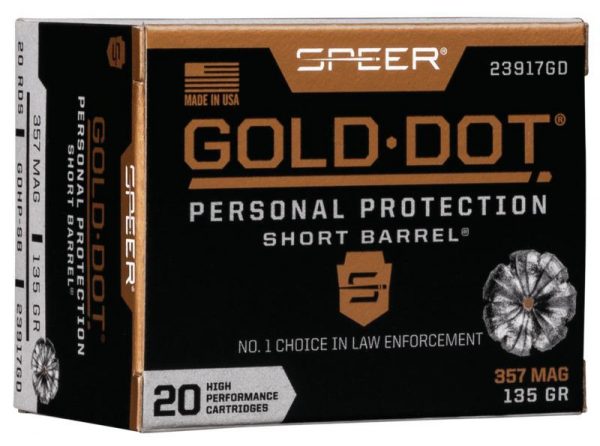 Speer Gold Dot Handgun Ammunition 9mm Luger (+P) 124 gr HP 1220 fps 20/ct