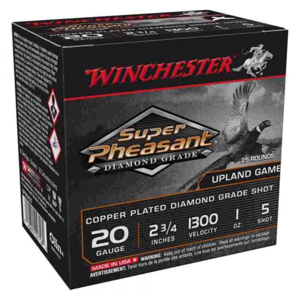 Winchester Diamond Grade Super Pheasant Shotshells 20 ga 2-3/4" 1 oz #5 25/ct