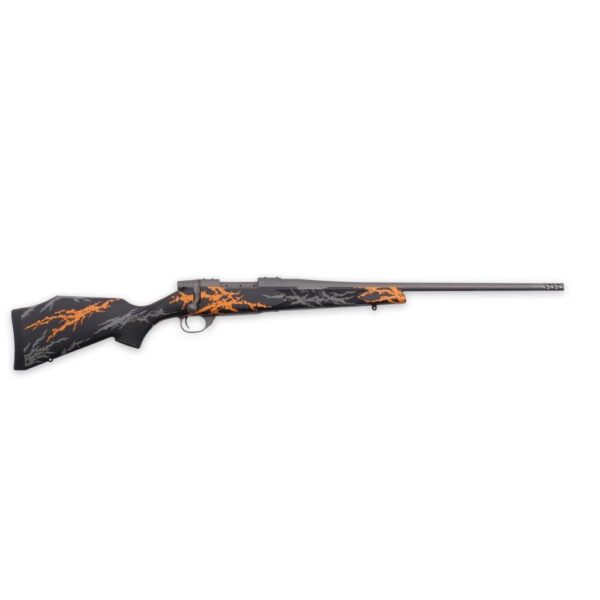 Weatherby Vanguard Compact Hunter Rifle 7mm-08 Rem 5rd Magazine 20" Barrel Black and Orange with Muzzle Brake