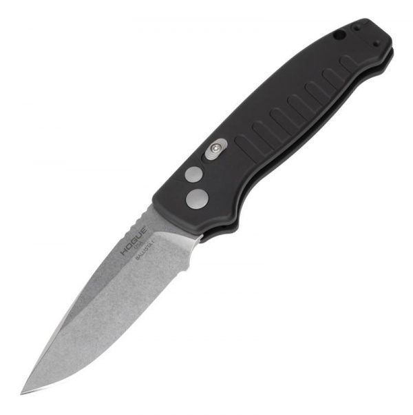 Hogue Ballista I Automated Folder Knife 3 1/2" Drop Point Blade Black