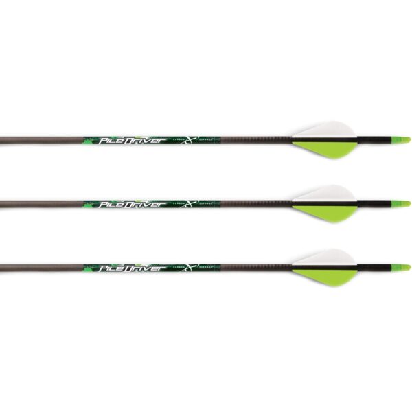 Carbon Express PileDriver Crossbow Bolts 20" - 3pk Lighted Nock